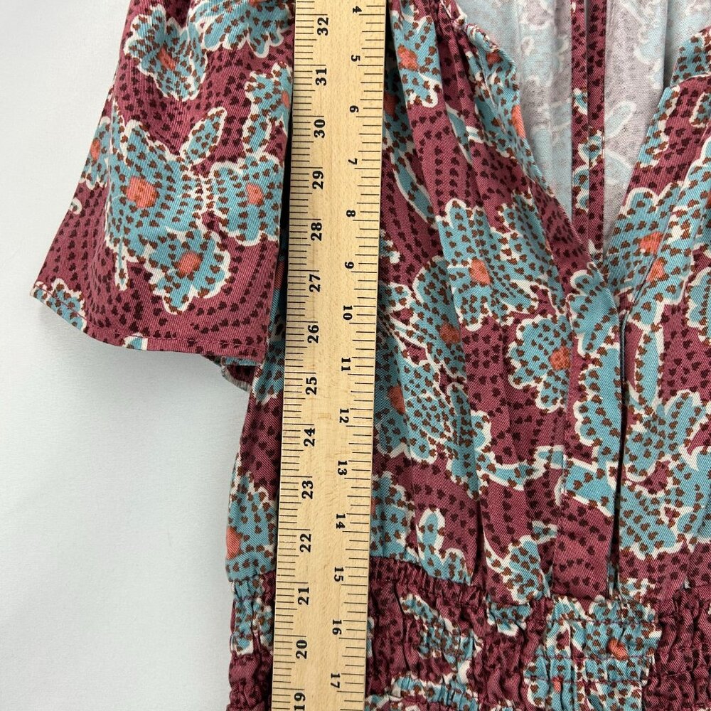 Anthropologie  Womens SMALL Somerset Floral Jumpsuit Dusky Pink Pockets Boho$178 - Picture 4 of 16